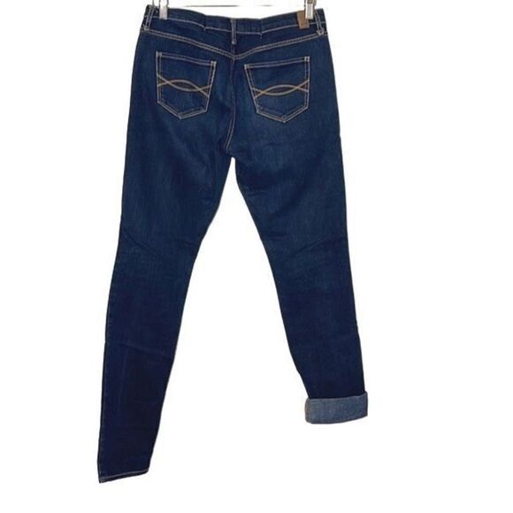 Abercrombie & Fitch Womens Erin Stretch Jeans Skinny Dark Wash Blue Size 8 Long - Picture 3 of 10